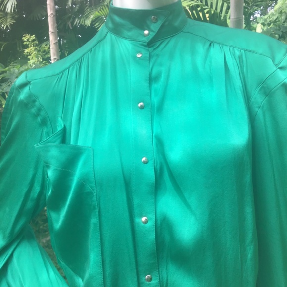 Vintage Thierry Mugler silk Blouse - Picture 8 of 9